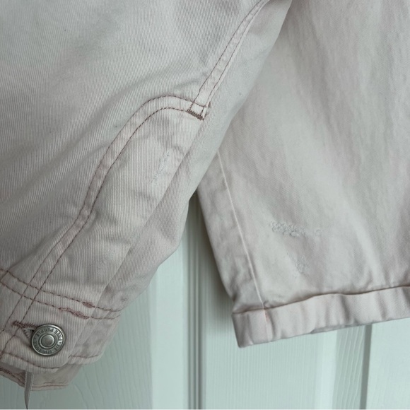 Free People Relaxed Boyfriend Chino Pants Size 26 Pale Pink 100% Cotton - Picture 5 of 10